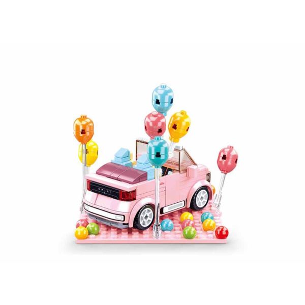 Sluban Mini Handcraft Party Car Pembe Puzzle 264000