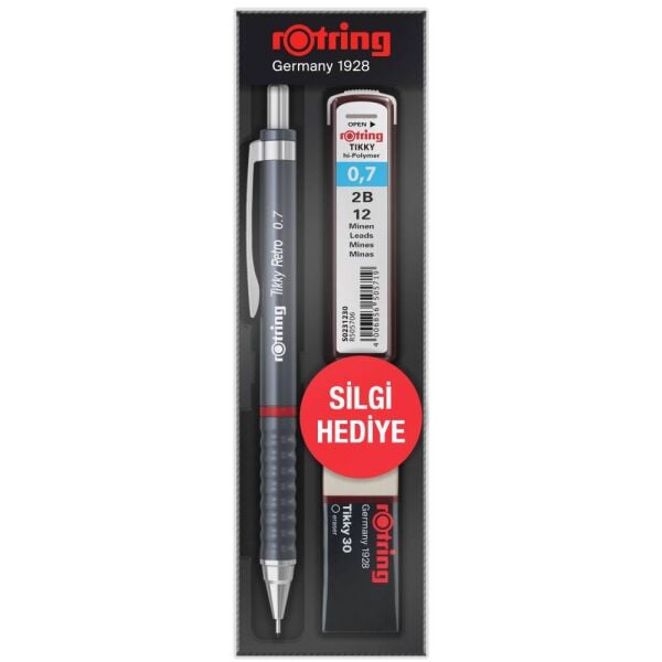 Rotring Versatil Kalem Tıkky Retro Okul Seti 0.7 Gri Ro-Rk07-Grı