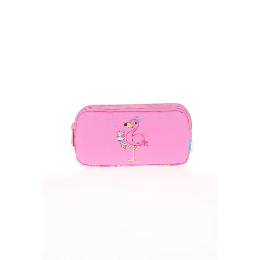 Kaukko Ayna Taş Flamingo Kalem Çantası 3 Bölme L8095