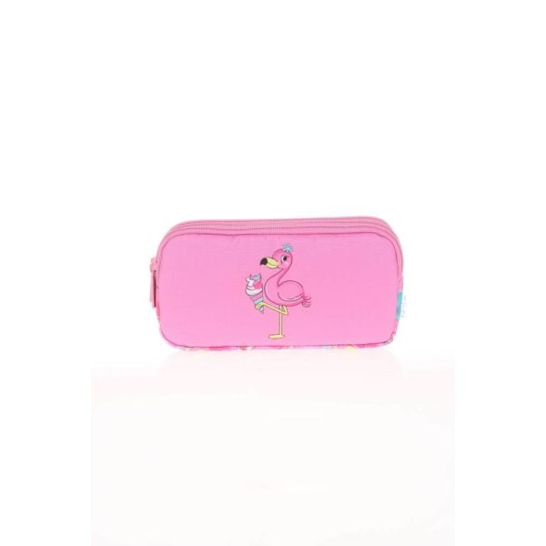 Kaukko Ayna Taş Flamingo Kalem Çantası 3 Bölme L8095