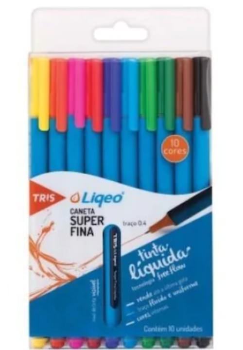 Liqeo Fineliner Keçe Uçlu Kalem 10 Renk 8027-10
