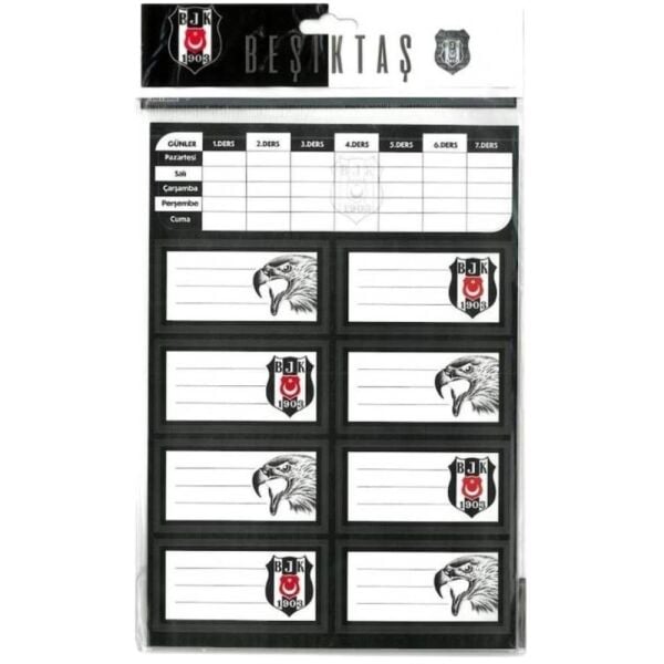 Beşiktaş Ders Proğramlı Okul Etiketi 3'lü 729276