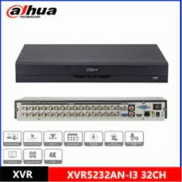 Dahua XVR5232AN-5M-I3 2 MP H265+ 32 Kanal 5in1 DVR Kayıt Cihazı