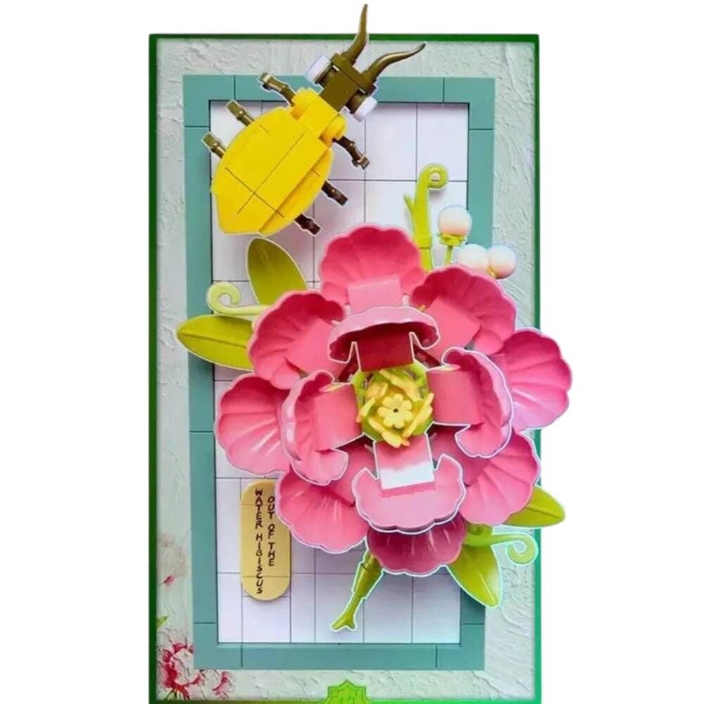 Ocean 115-13 Suda Çıkan Hibiscus Çiçek Lego