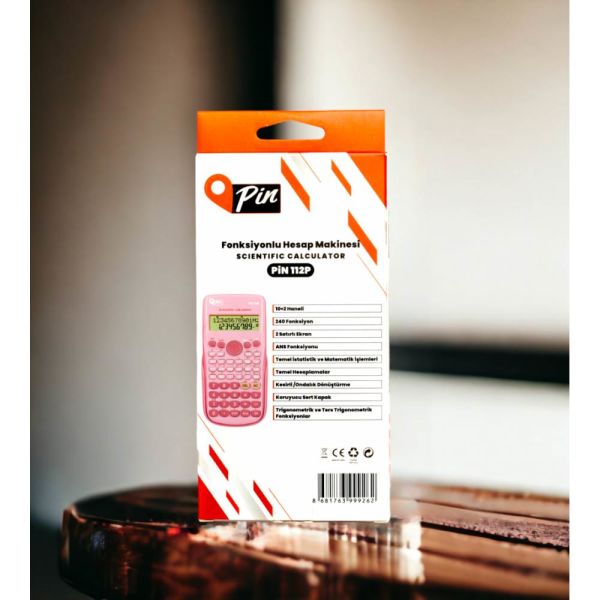 Pin Bilimsel Hesap Makinesi 240 Fonksiyonlu Pembe 112