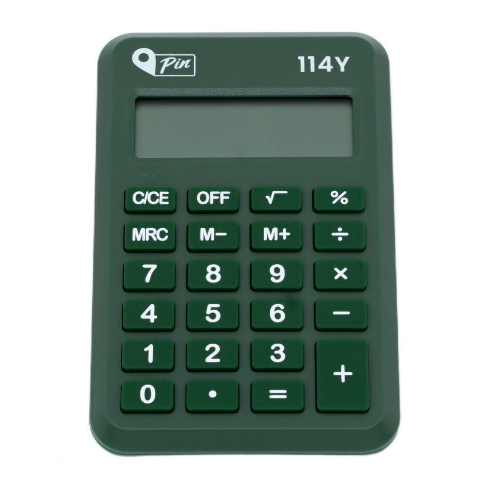 Pin Cep Hesap Makinesi 8 Hane 114 Yeşil
