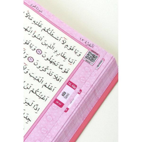 Merve Rahle Boy Bilgisayar Hatlı Pembe Kuranı Kerim
