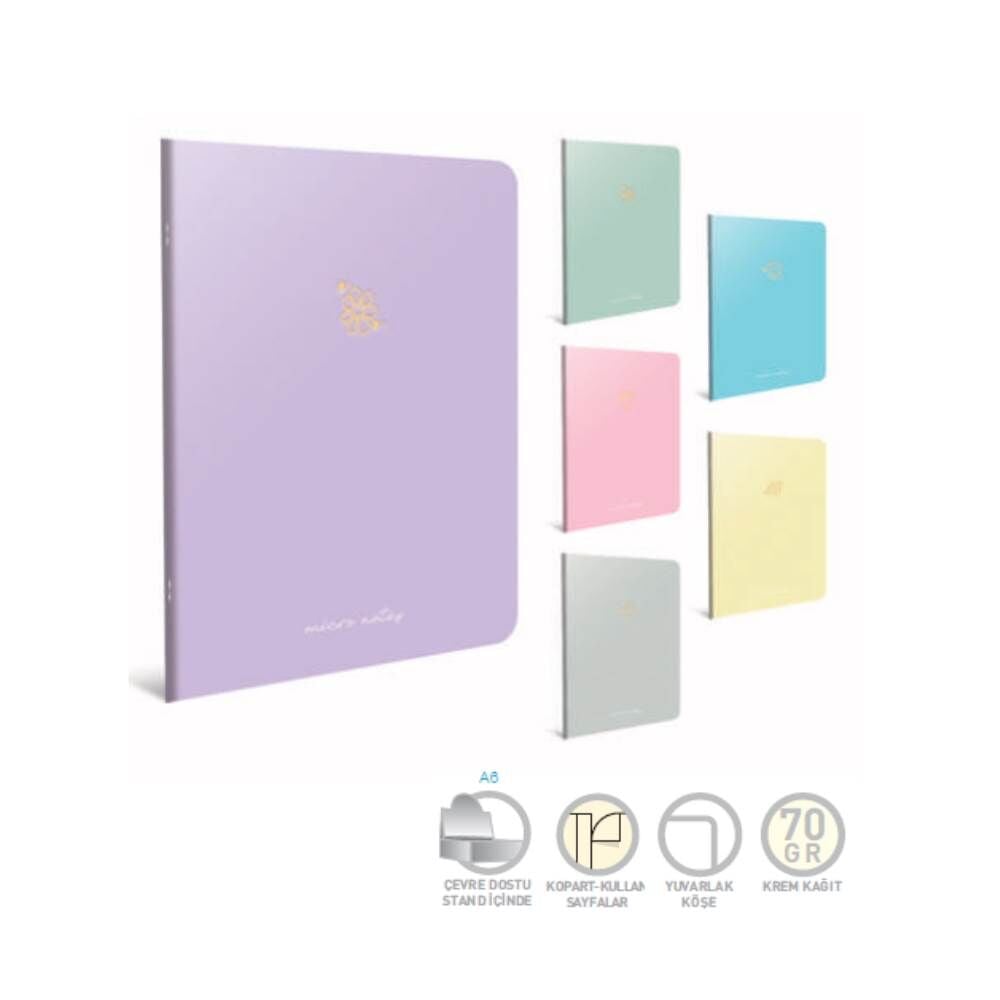 Micro Notes 13x21 60 Yaprak Çizgili Karton Kapak Defter 6456