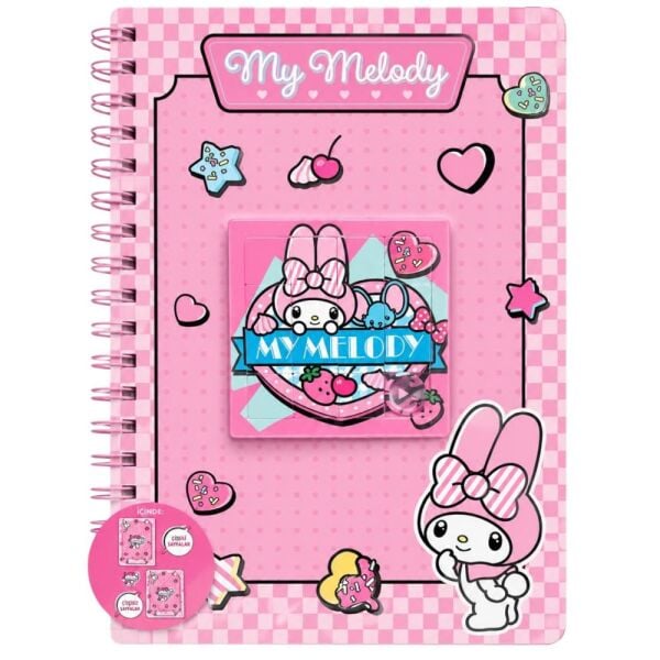 Kuromi 710177 A5 80 Yaprak Puzzle Figürlü Defter