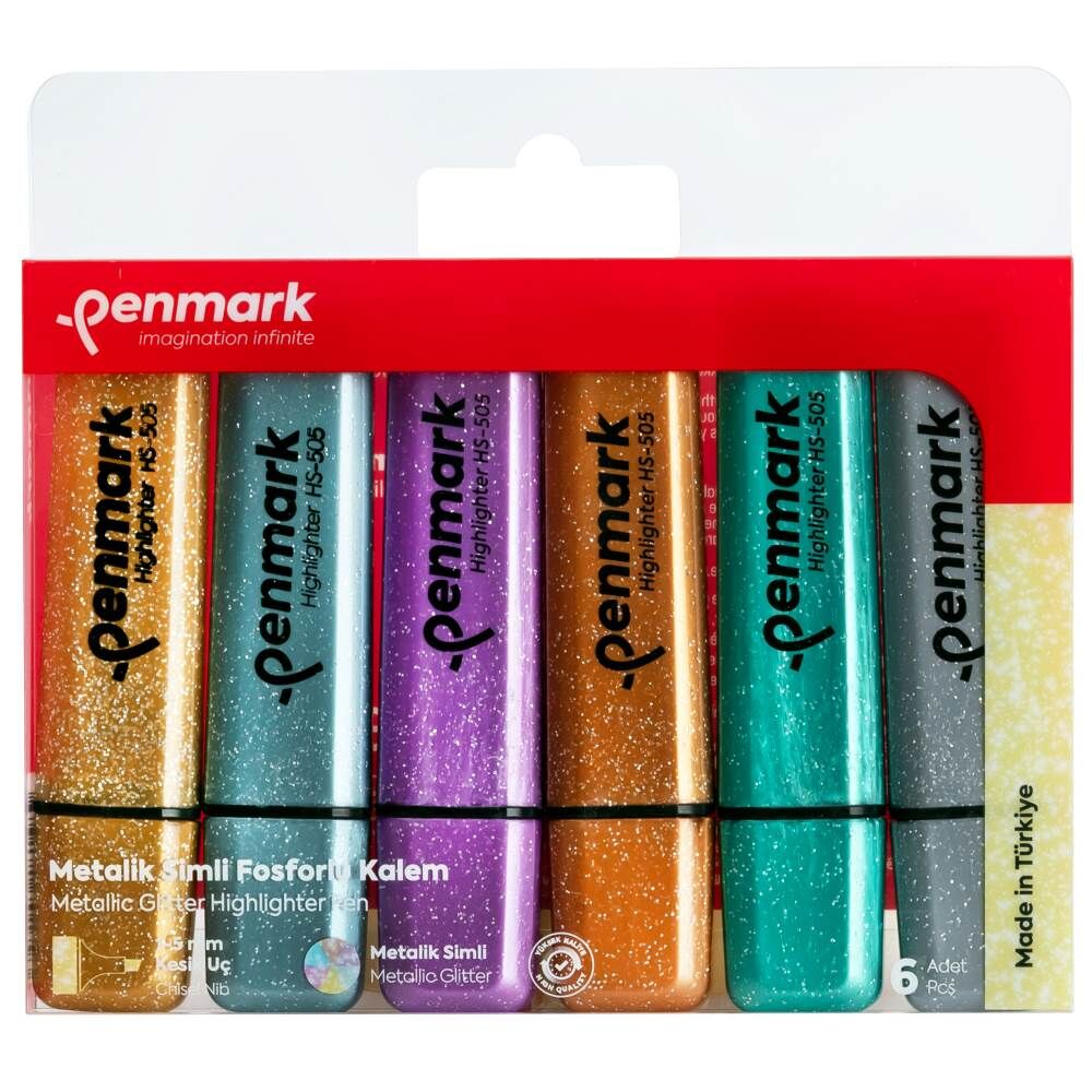 Penmark Simli 6'lı Fosforlu Kalem Seti