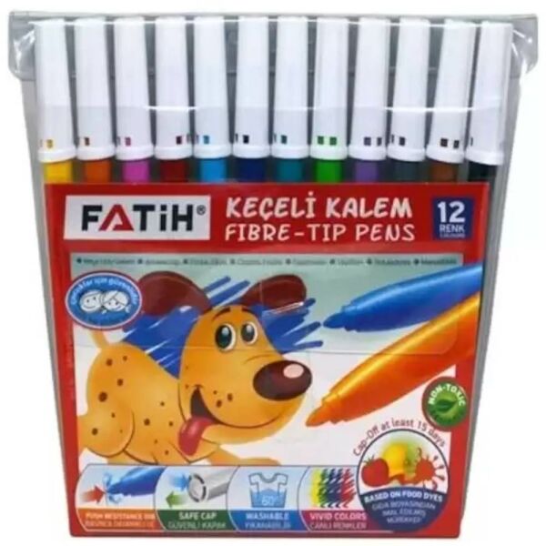 Fatih Keçeli Kalem Slim 12 Renk 17825