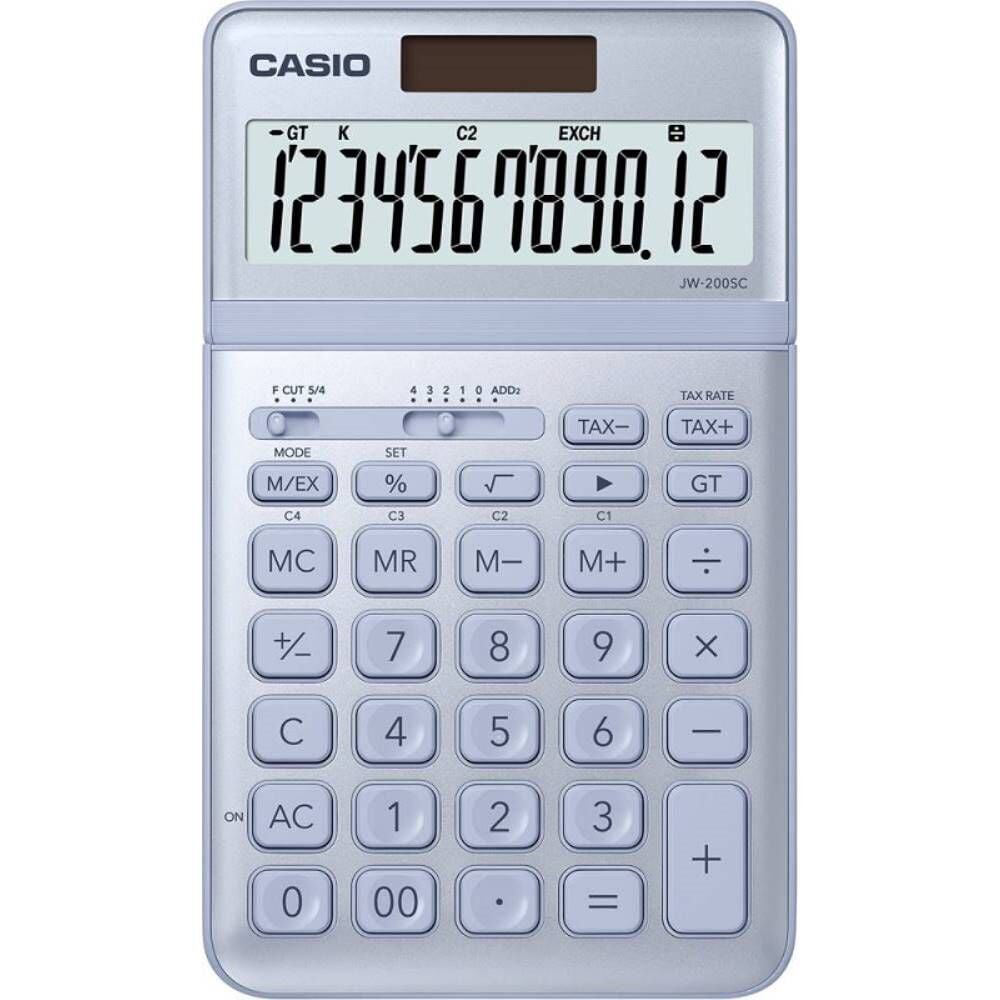 Casıo Hesap Makinesi Masaüstü Jw-200Sc-Bu Mavi