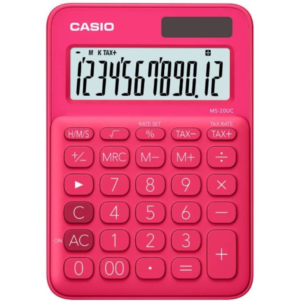 Casıo Hesap Makinesi Masaüstü Ms-20Uc-Rd 12 Hane