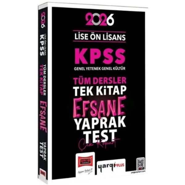 Yargı 2026 KPSS Lise Önlisans GY GK Tek Kitap Efsane Yaprak Test