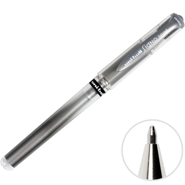 Uniball UM-153 Signo Broad Davatiye Kalemi 1.0 mm Gümüş
