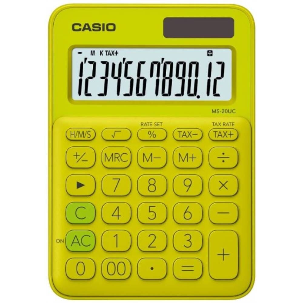 Casıo Hesap Makinesi Masaüstü Ms-20Uc-Yg 12 Hane