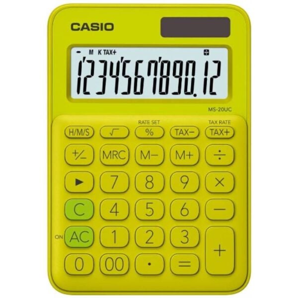 Casıo Hesap Makinesi Masaüstü Ms-20Uc-Yg 12 Hane