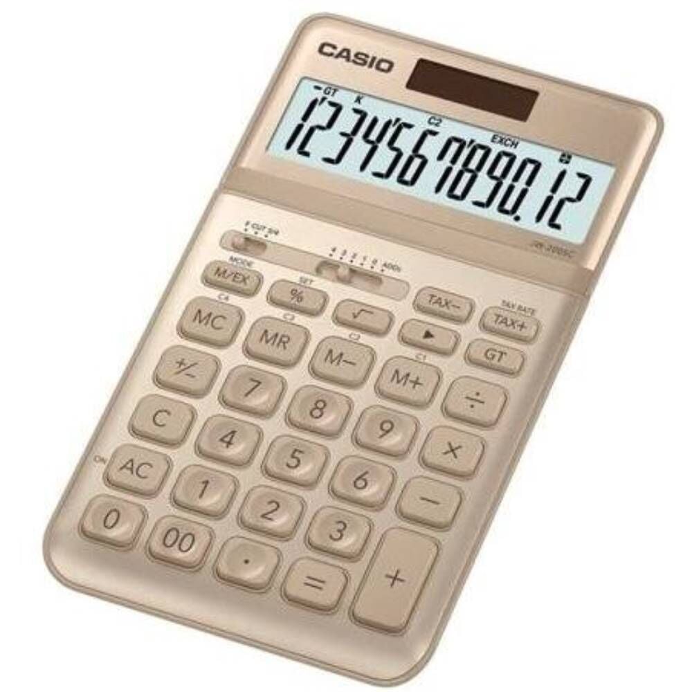 Casıo Hesap Makinesi Masaüstü Jw-200Sc-Gd Altın