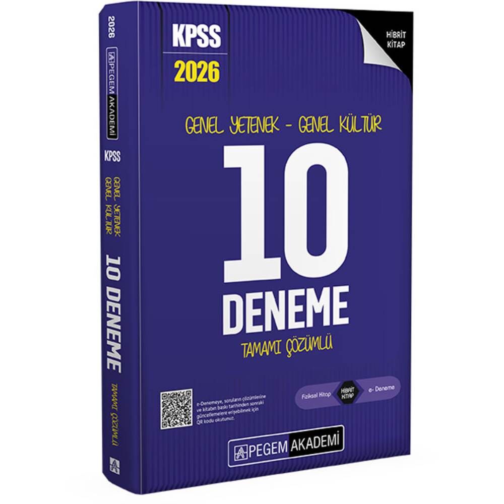 Pegem 2026 KPSS GY GK Tamamı Çözümlü 10 Deneme