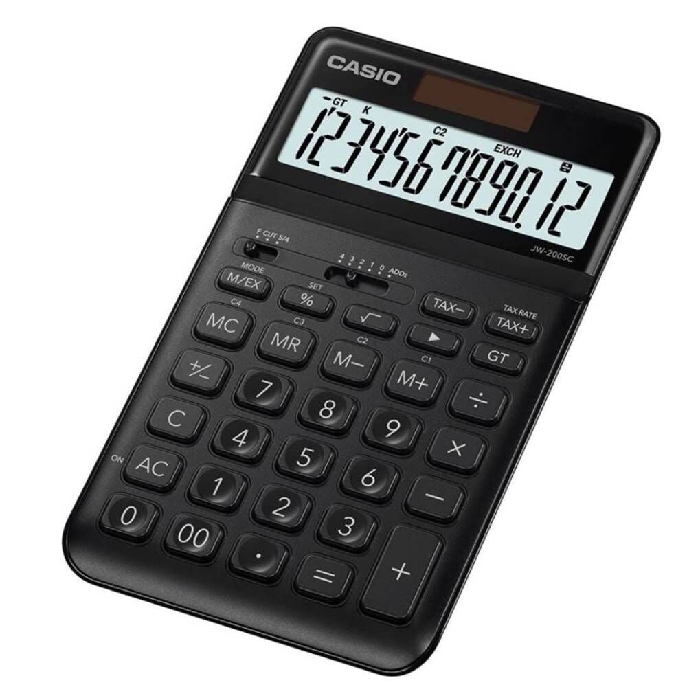 Casıo Hesap Makinesi Masaüstü Jw-200Sc-Bk Siyah