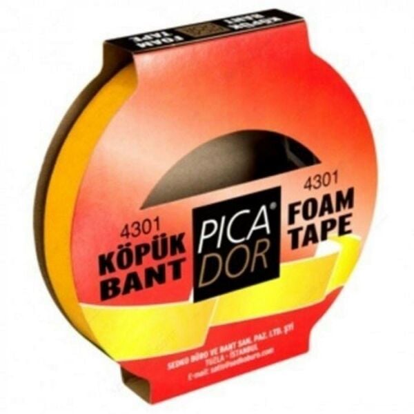 Picador Çift Taraflı Köpük Bant Askılı 38 mm X 5 mt 4301