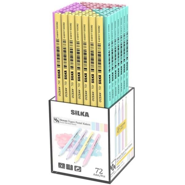 Silka Kurşun Kalem Ocean Üçgen Pastel 72 Li Art.38 (Kl1.Tsp-72)