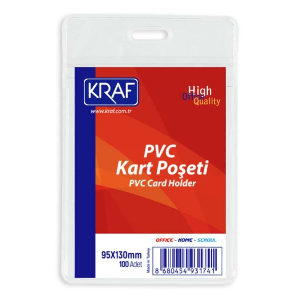 Kraf Kart Poşeti Pvc   95X130mm 100 Lü
