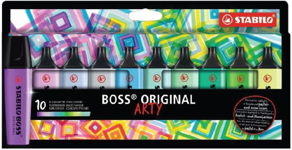 Stabilo Boss Arty Fosforlu Kalem Seti 10 Renk Soğuk Renkler 70/10-2-20