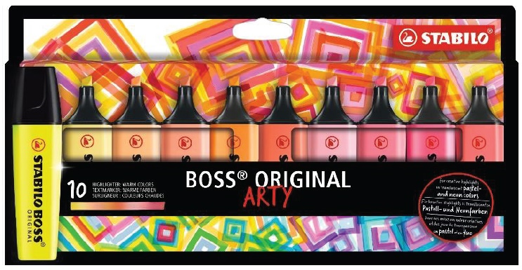 Stabilo Boss Arty Fosforlu Kalem Seti 10 Renk Sıcak Renkler 70/10-1-20