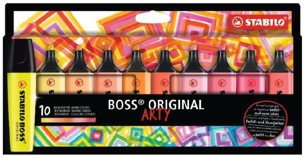 Stabilo Boss Arty Fosforlu Kalem Seti 10 Renk Sıcak Renkler 70/10-1-20