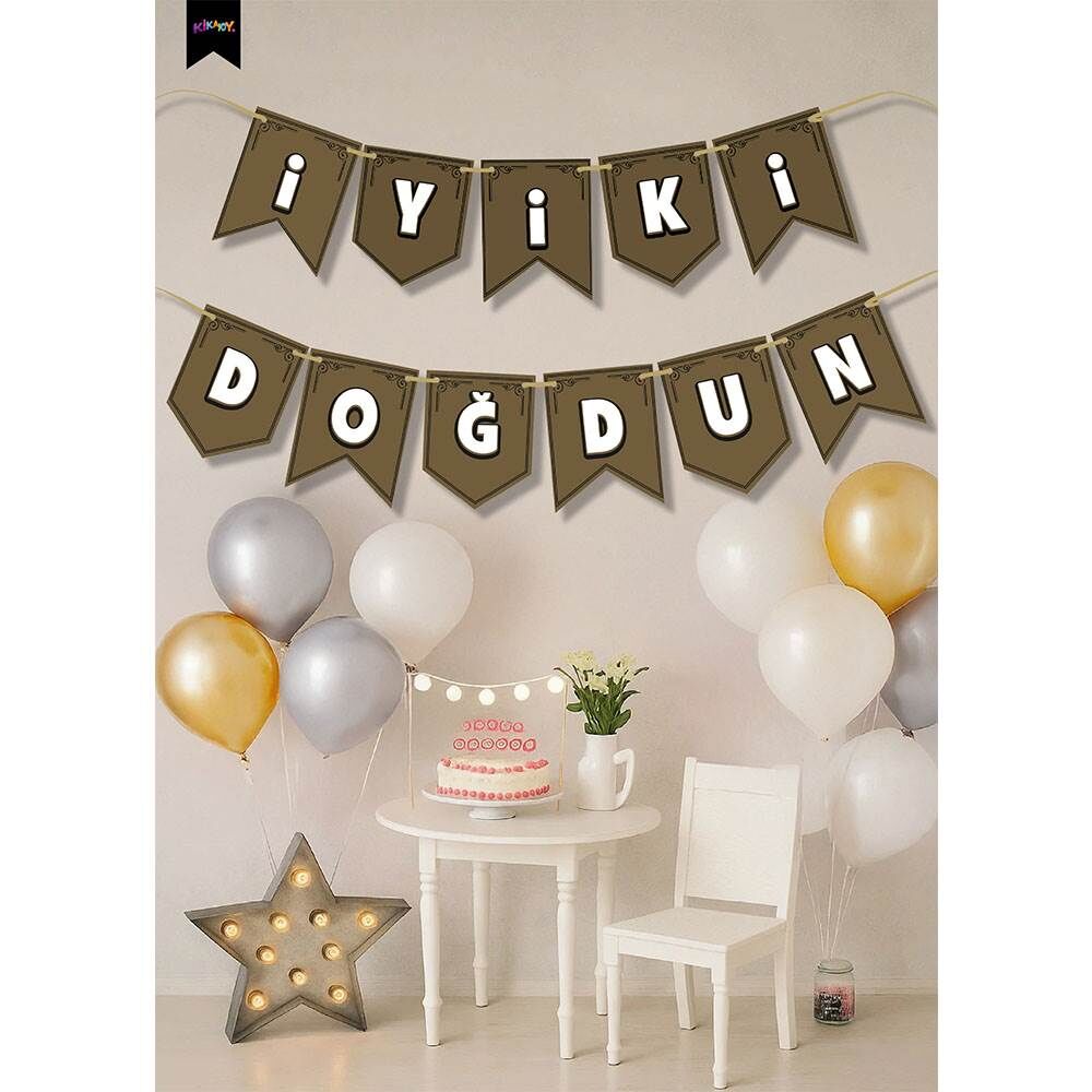 İyi ki Doğdun Harf Afiş Altın