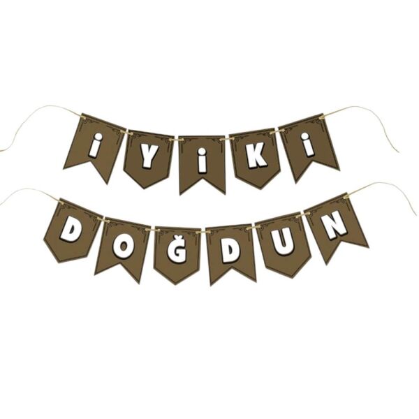İyi ki Doğdun Harf Afiş Altın