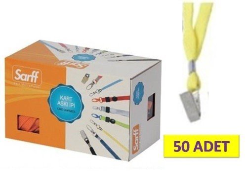 Sarff Askı İpi Metal Klipsli 50 li Sarı 15311211