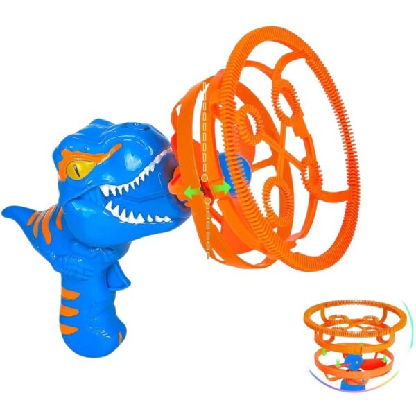 Learning Fun Yumuşak Vantilatörlü Bubble In Bubble Baloncuk Tabancası Köpük Makinesi Baloncuk Makinesi Dinozor Mavi
