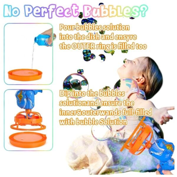 Learning Fun Baloncuk Tabancası Dinozor Mavi
