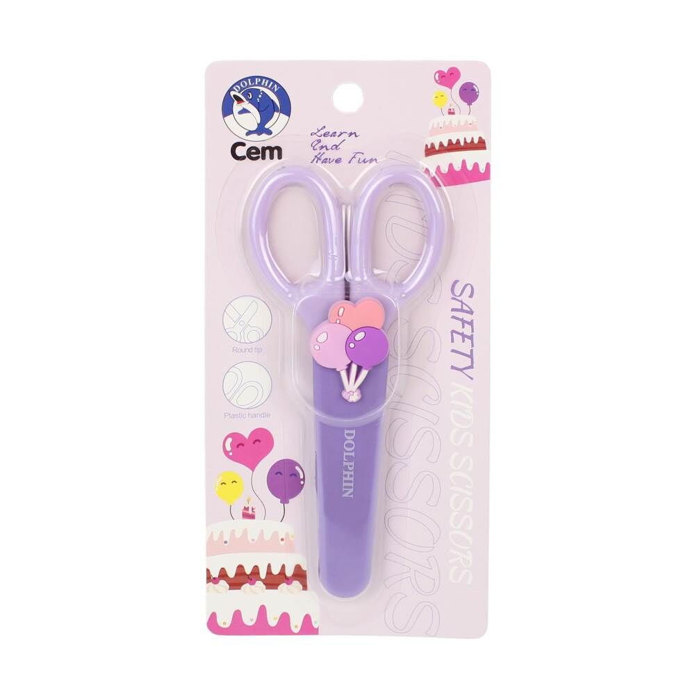 Dolphin Maskotlu Korumalı Öğrenci Makası SCS-077