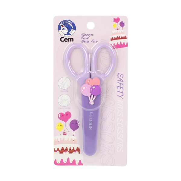 Dolphin Maskotlu Korumalı Öğrenci Makası SCS-077