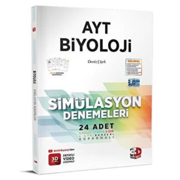 3D AYT Biyoloji Simülayson Denmeleri 24 Adet