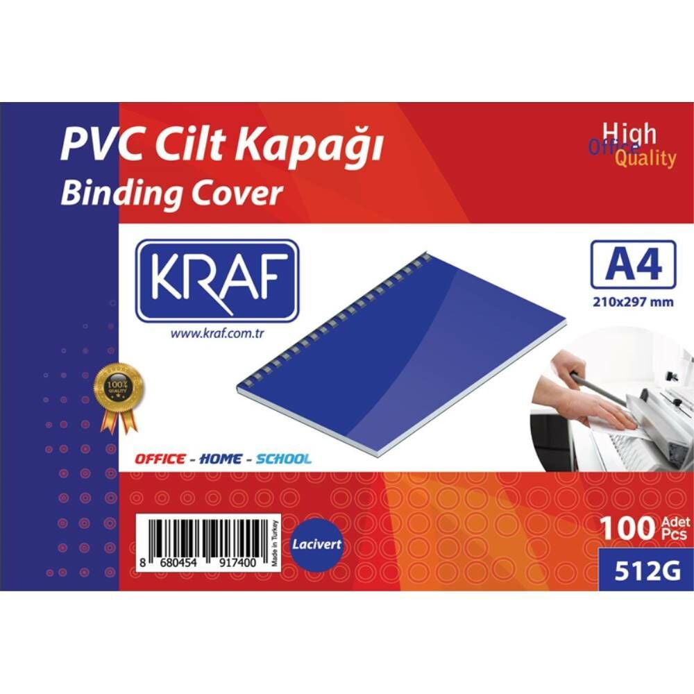 Kraf Cilt Kapağı A4 100 Lü 512G Lacivert