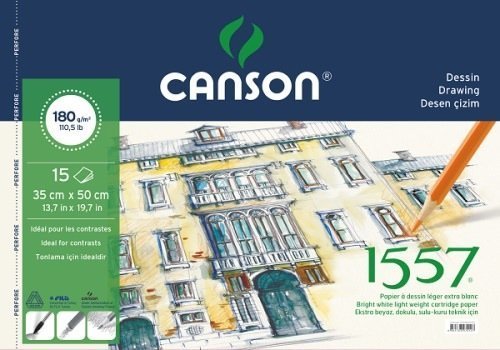 Canson Spiralli Çizim Blok 35x50 180 gr 15 Yaprak 180153550