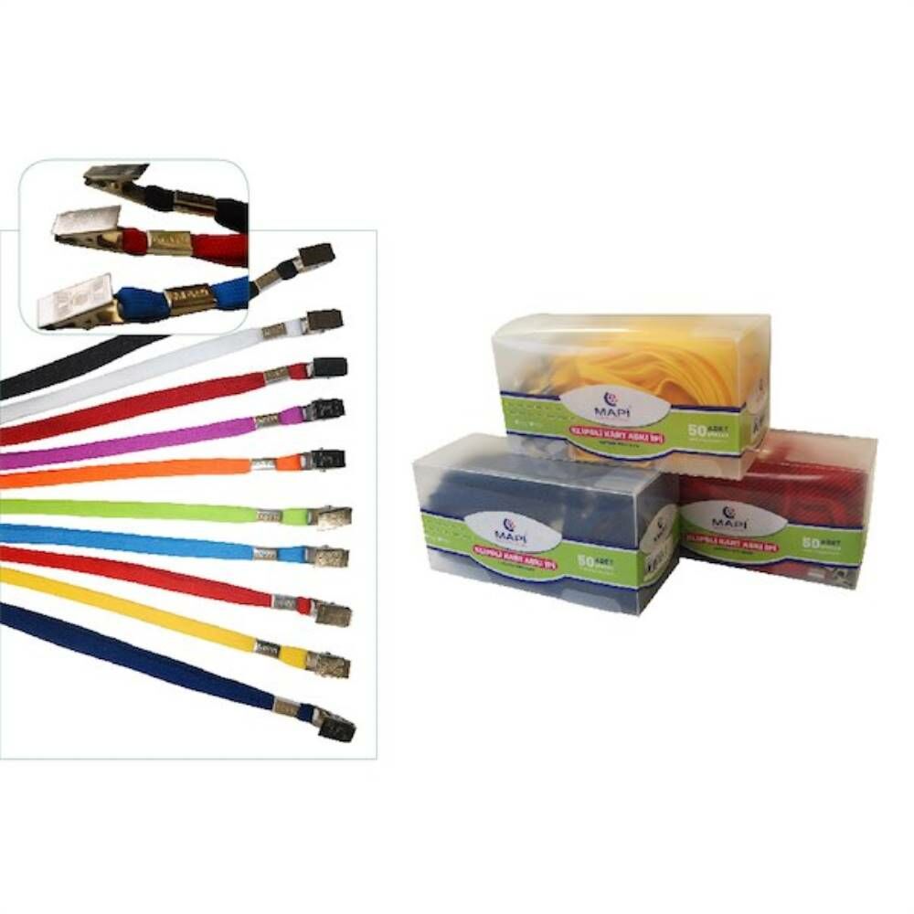 Mapi Askı İpi Polyester Metal Klips Beyaz 50Li 910 26 50