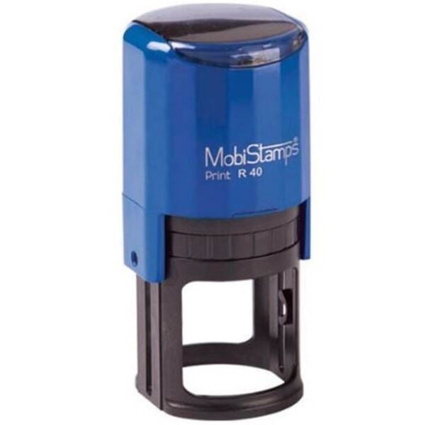 Mobistamps Mavi Keçeli Yuvarlak Kaşe R-40