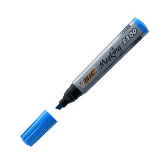 Bic Permanent Markör Kalem Kesik Uç 2300 Mavi 820925