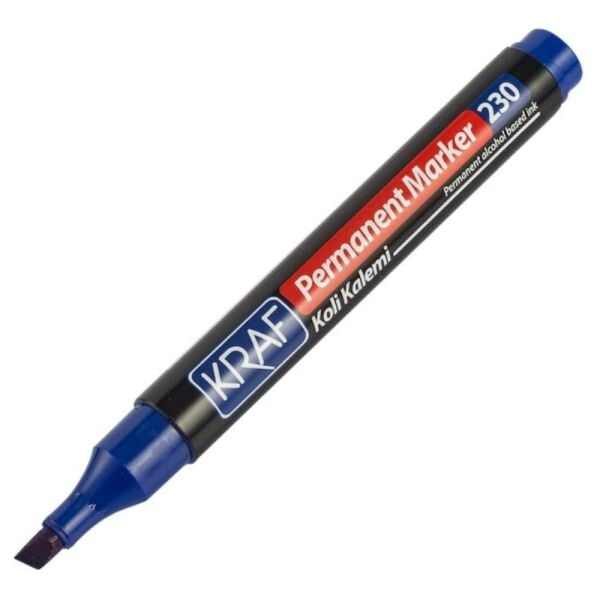 Kraf Permanent Markör Kesik Uc 230 Mavi