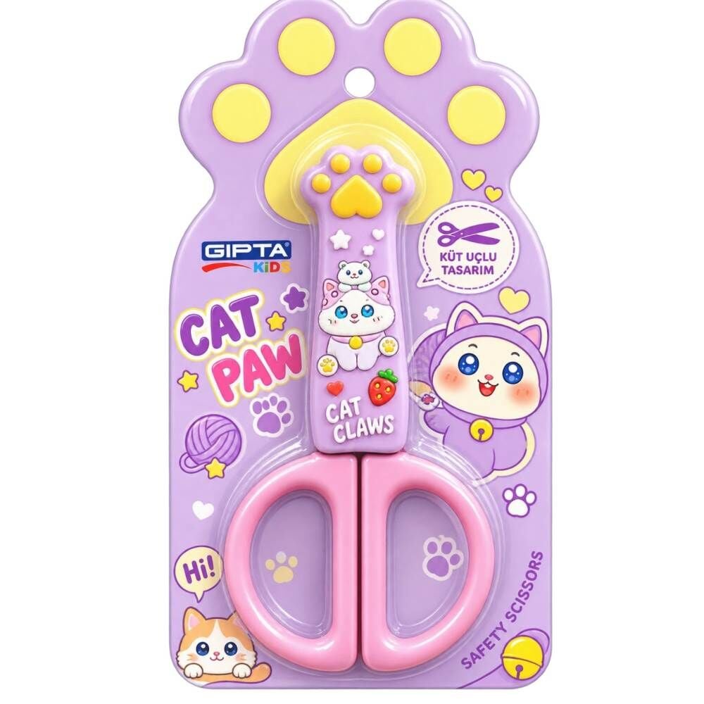 Catpaws K7245 Figürlü Korumalı Öğrenci Makası