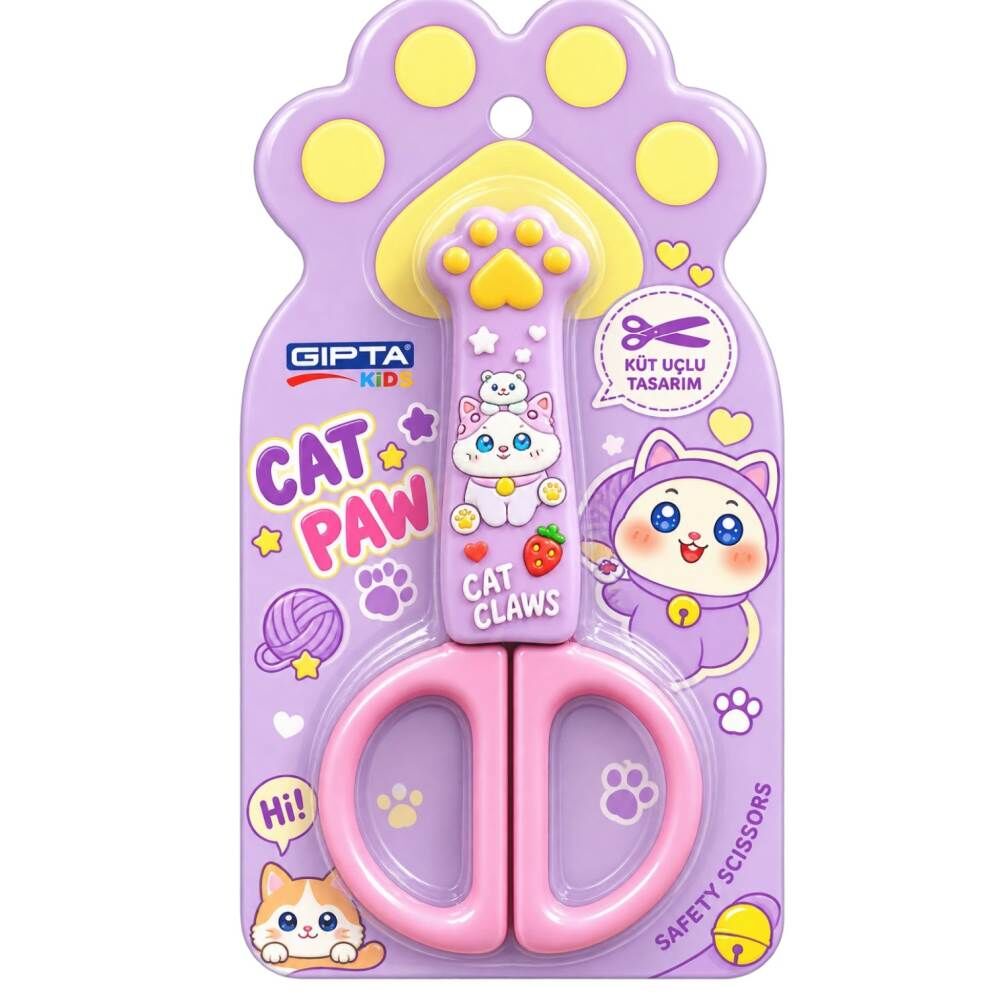 Catpaws K7245 Figürlü Korumalı Öğrenci Makası
