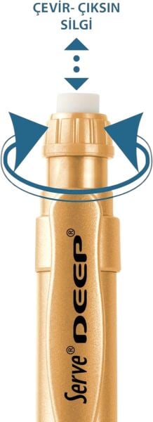 Serve Deep Versatil Kalem Uzay Serisi 07 mm Metalik Pembe