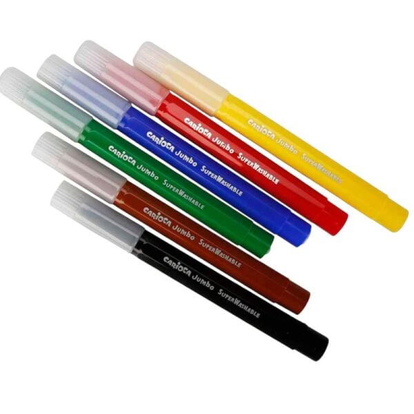 Carioca 40568 Yıkanabilir Jumbo 6 Renk Keçeli Kalem
