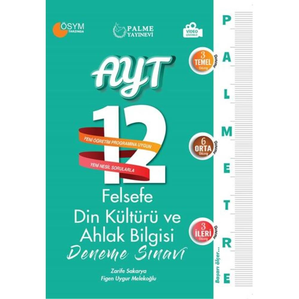 Palme AYT Felsefe Din Kültürü ve Ahlak Bilgisi 12 Deneme Sınavı