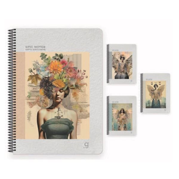 Epic Notes A4 80 Yaprak Kareli Karton Kapak Spiralli Defter 7395